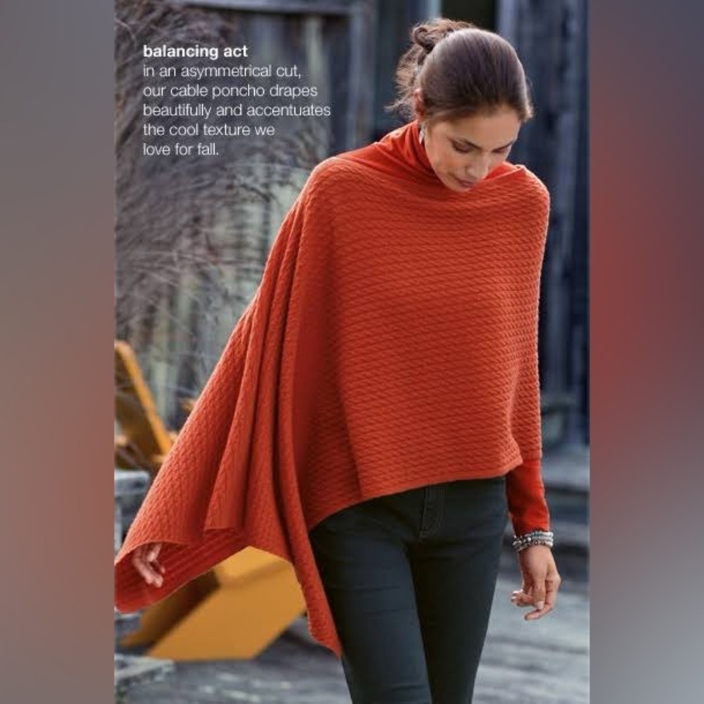 J. Jill Women's Poncho / scarf one size fits all asymmetrical and made of wool.